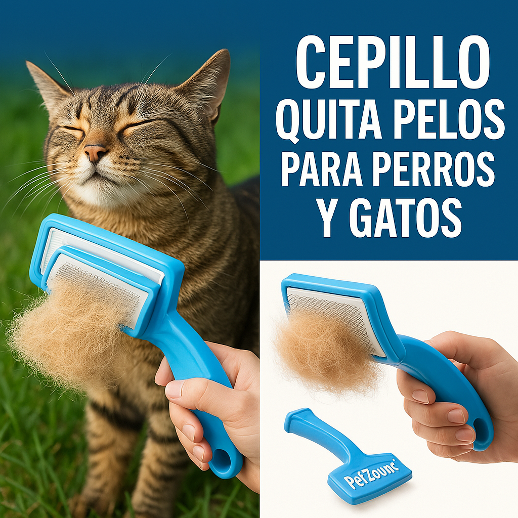 CEPILLO QUITA PELOS PARA PERROS Y GATOS